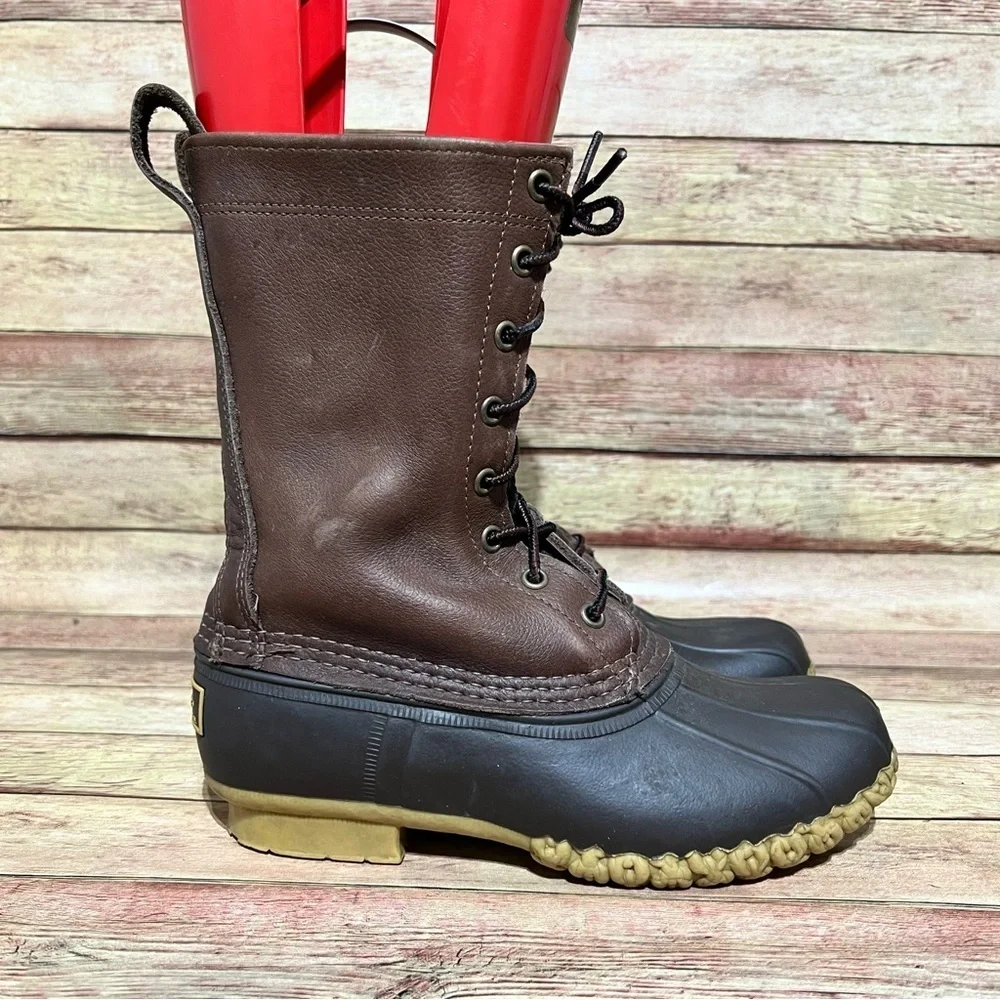 L.L. Bean 10” Brown Duck Boots - Picture 3 of 10